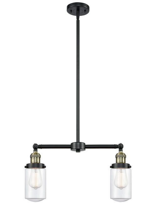 Innovations 209-BAB-G312 Two Light Island Pendant, Black Antique Brass