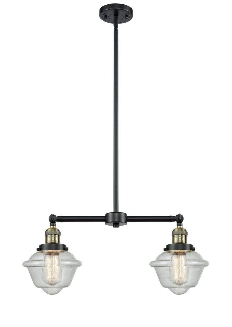 Innovations 209-BAB-G534 Two Light Island Pendant, Black Antique Brass
