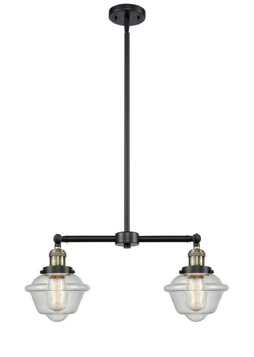 Innovations 209-BAB-G534 Two Light Island Pendant, Black Antique Brass