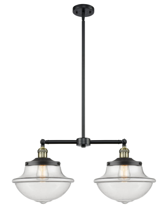 Innovations 209-BAB-G542 Two Light Island Pendant, Black Antique Brass