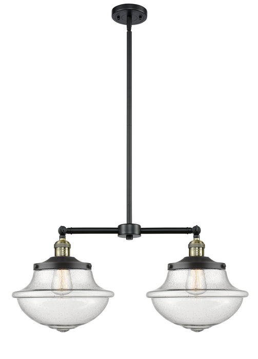Innovations 209-BAB-G544 Two Light Island Pendant, Black Antique Brass