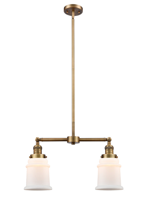 Innovations 209-BB-G181 Two Light Island Pendant, Brushed Brass