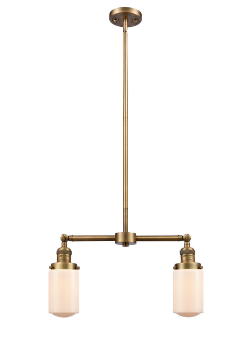 Innovations 209-BB-G311 Two Light Island Pendant, Brushed Brass
