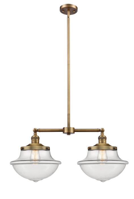 Innovations 209-BB-G542 Two Light Island Pendant, Brushed Brass