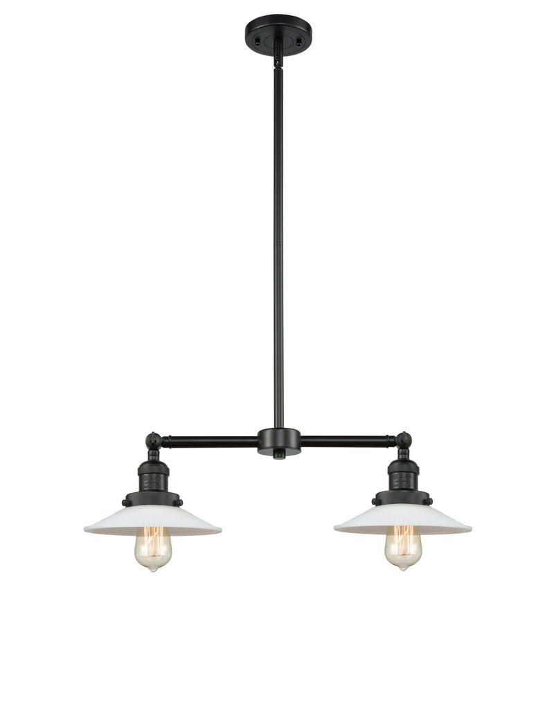Innovations 209-BK-G1 Two Light Island Pendant, Matte Black