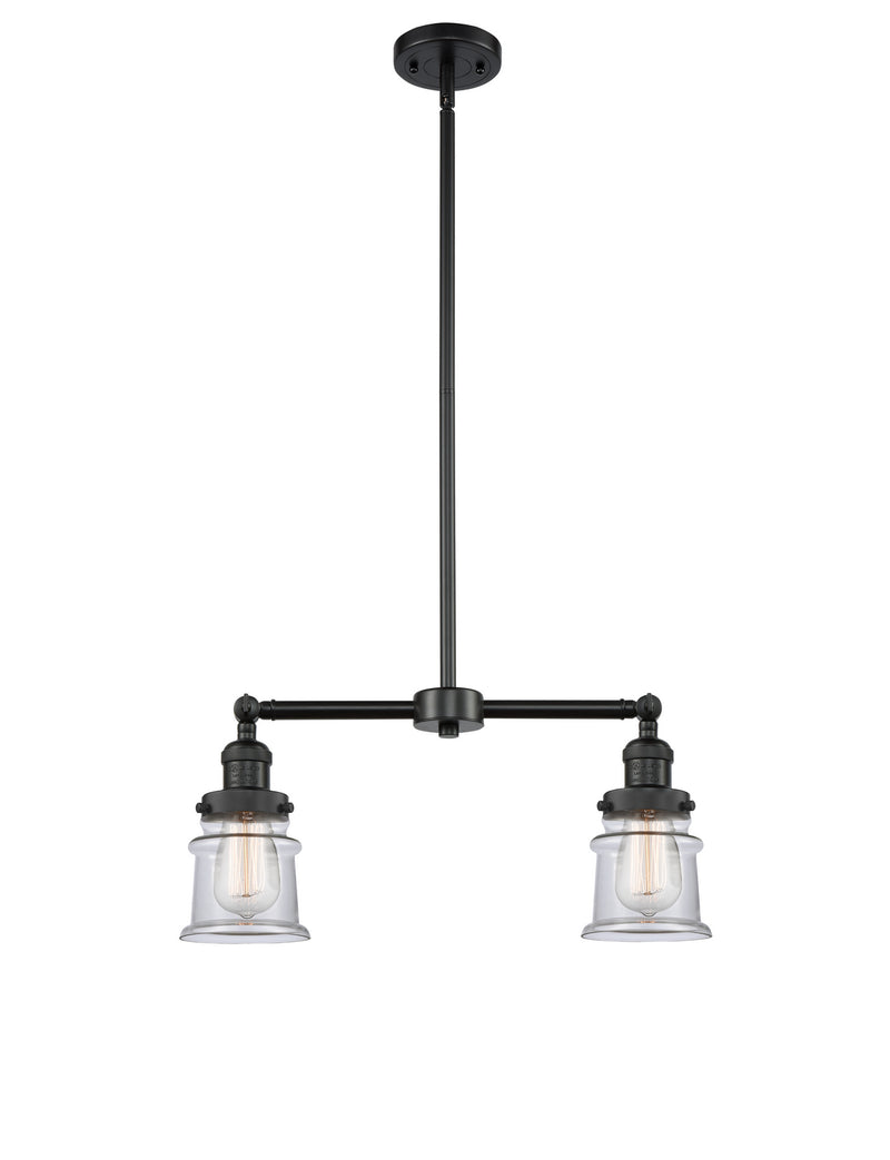 Innovations 209-BK-G182S Two Light Island Pendant, Matte Black