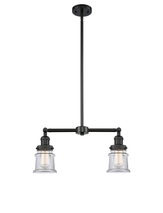 Innovations 209-BK-G182S Two Light Island Pendant, Matte Black