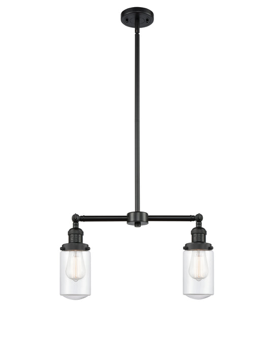 Innovations 209-BK-G312 Two Light Island Pendant, Matte Black