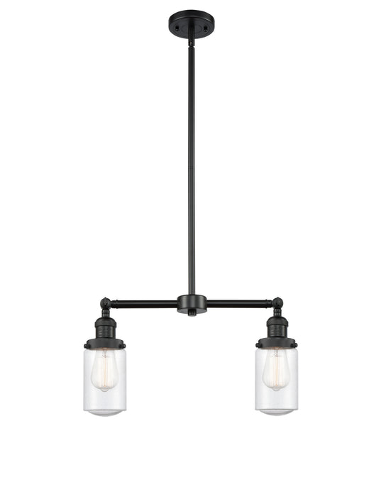 Innovations 209-BK-G314 Two Light Island Pendant, Matte Black