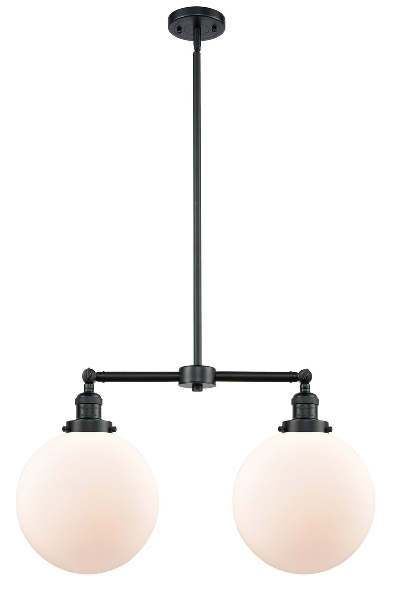 Innovations 209-OB-G201-10 Two Light Island Pendant, Oil Rubbed Bronze