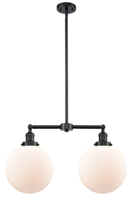 Innovations 209-OB-G201-10 Two Light Island Pendant, Oil Rubbed Bronze