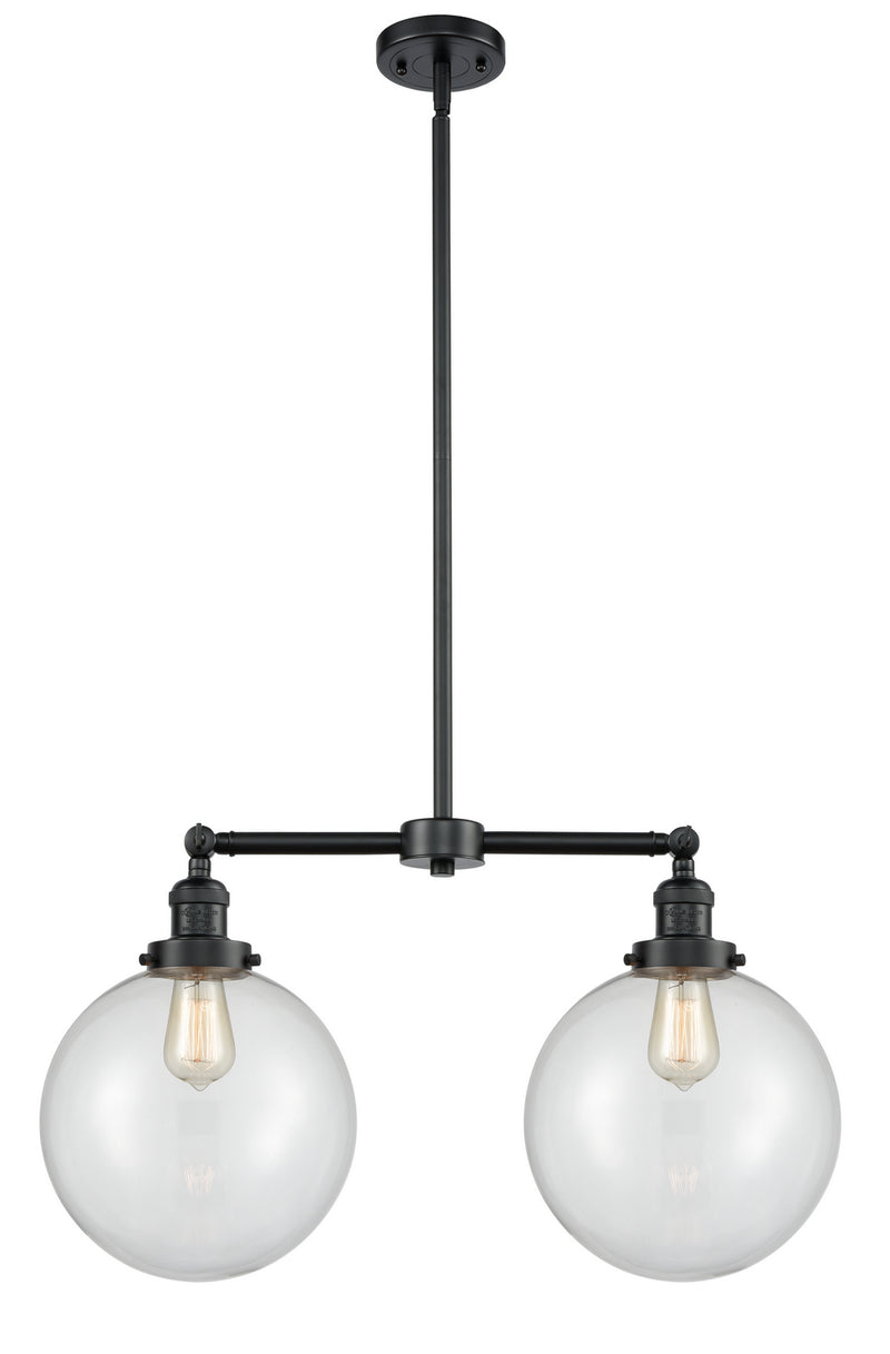 Innovations 209-OB-G202-10 Two Light Island Pendant, Oil Rubbed Bronze