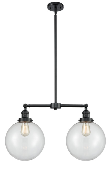 Innovations 209-OB-G202-10 Two Light Island Pendant, Oil Rubbed Bronze