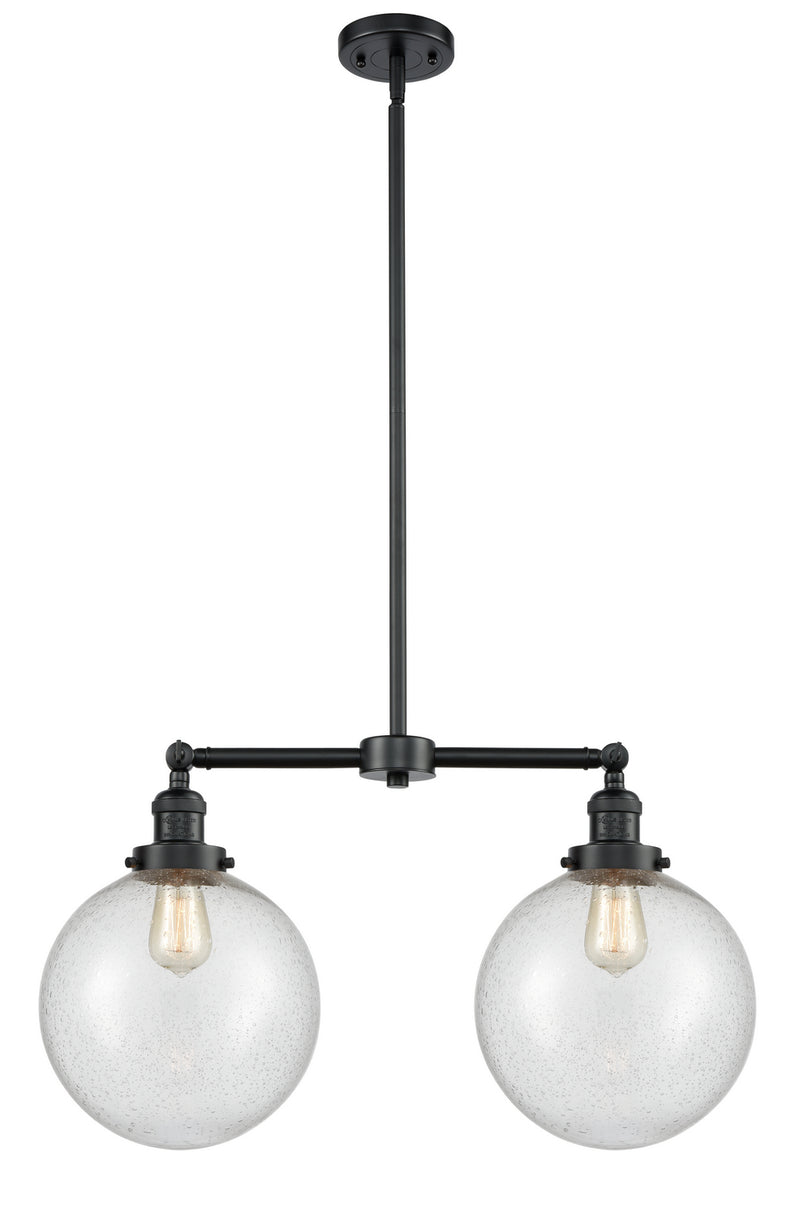 Innovations 209-OB-G204-10 Two Light Island Pendant, Oil Rubbed Bronze