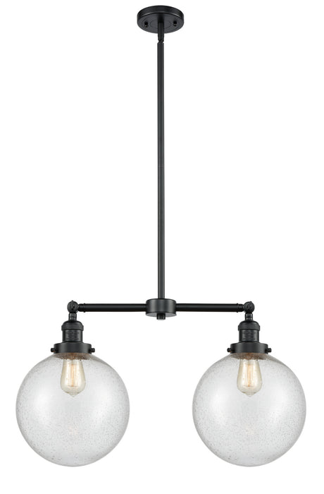 Innovations 209-OB-G204-10 Two Light Island Pendant, Oil Rubbed Bronze