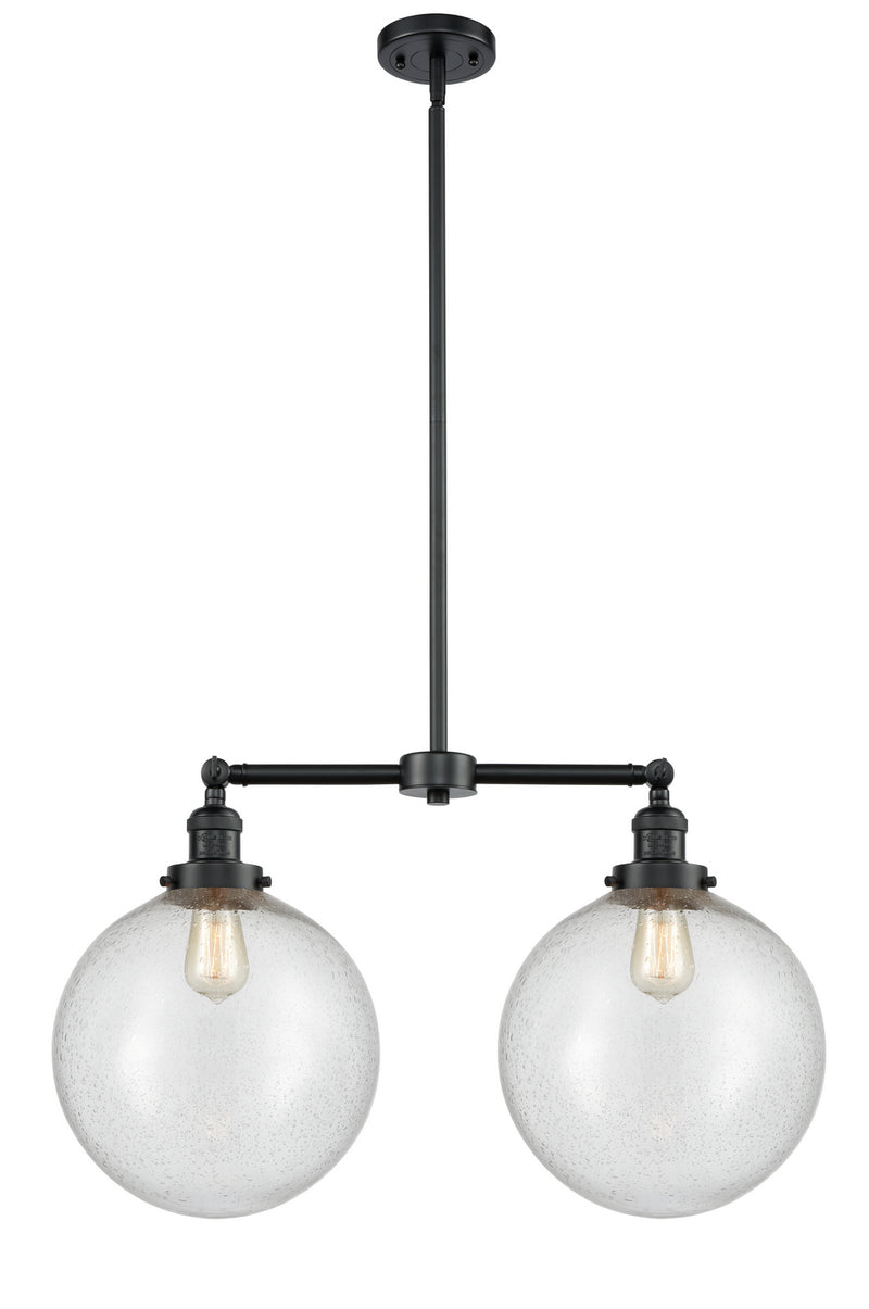 Innovations 209-OB-G204-12 Two Light Island Pendant, Oil Rubbed Bronze