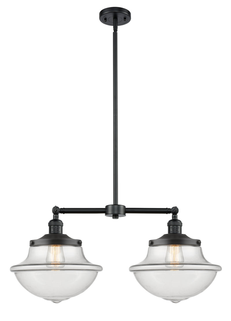 Innovations 209-OB-G542 Two Light Island Pendant, Oil Rubbed Bronze