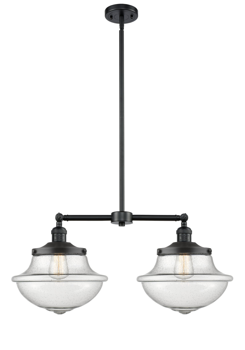 Innovations 209-OB-G544 Two Light Island Pendant, Oil Rubbed Bronze