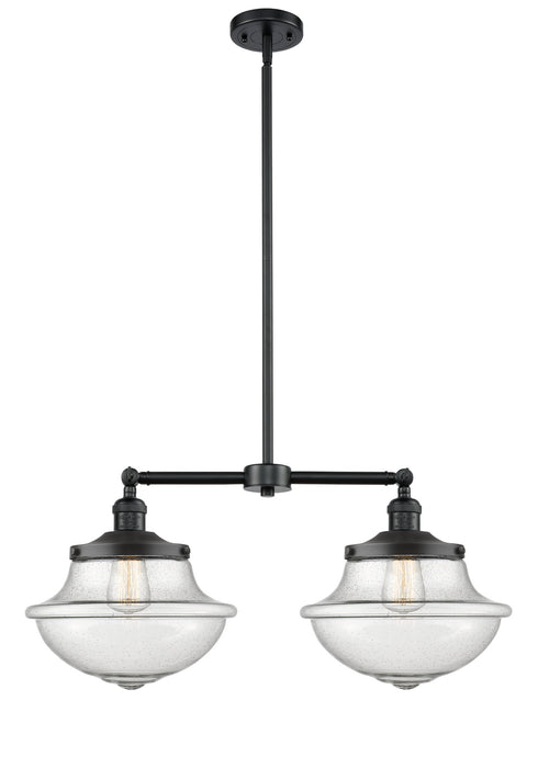 Innovations 209-OB-G544 Two Light Island Pendant, Oil Rubbed Bronze