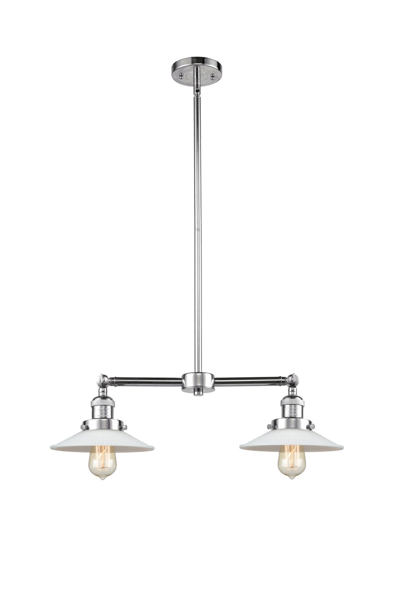 Innovations 209-PC-G1 Two Light Island Pendant, Polished Chrome