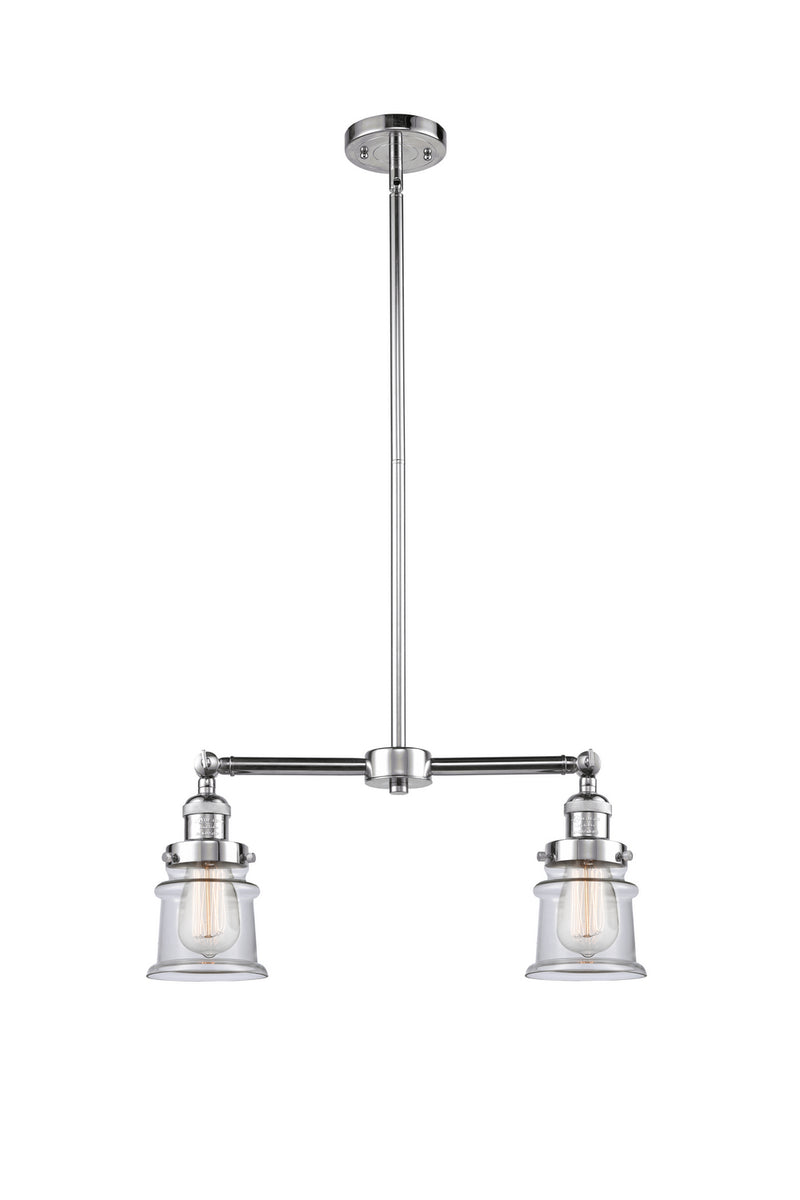 Innovations 209-PC-G182S Two Light Island Pendant, Polished Chrome