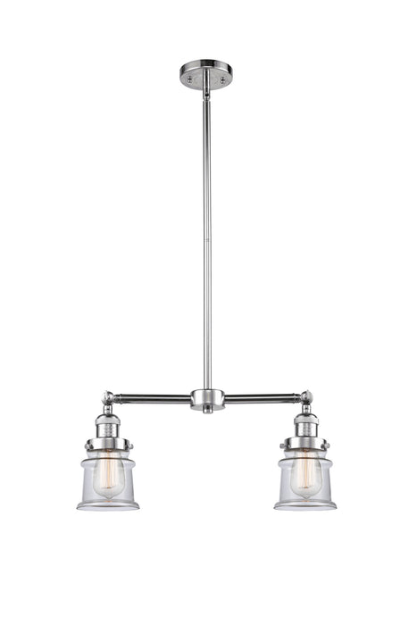 Innovations 209-PC-G182S Two Light Island Pendant, Polished Chrome