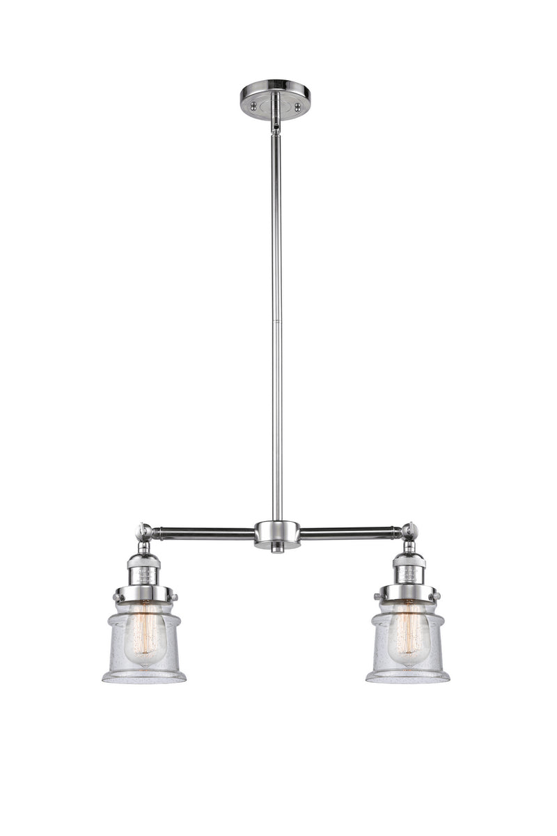 Innovations 209-PC-G184S Two Light Island Pendant, Polished Chrome