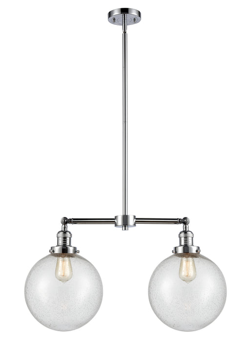 Innovations 209-PC-G204-10 Two Light Island Pendant, Polished Chrome