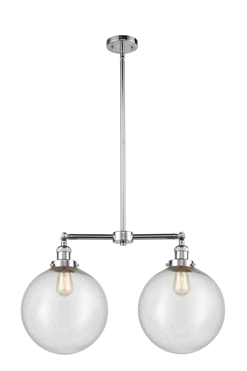 Innovations 209-PC-G204-12 Two Light Island Pendant, Polished Chrome