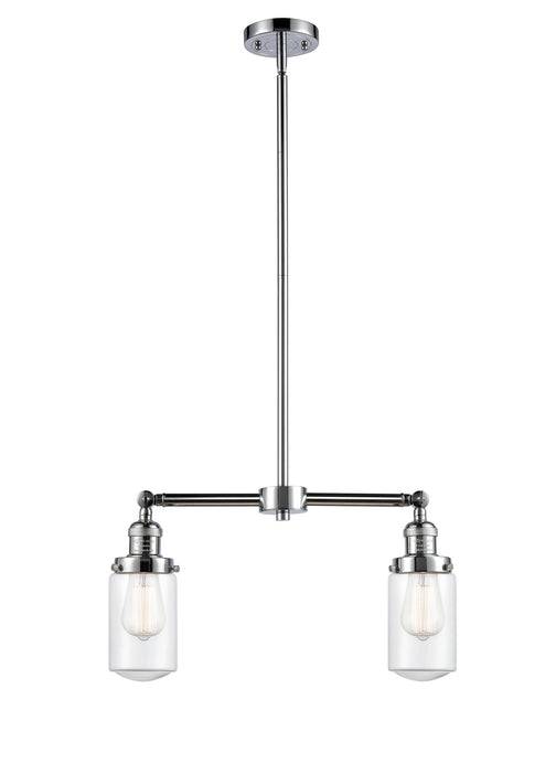 Innovations 209-PC-G312 Two Light Island Pendant, Polished Chrome