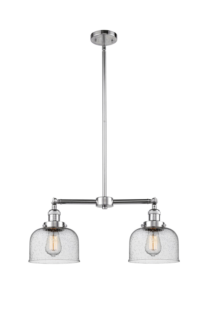 Innovations 209-PC-G74 Two Light Island Pendant, Polished Chrome