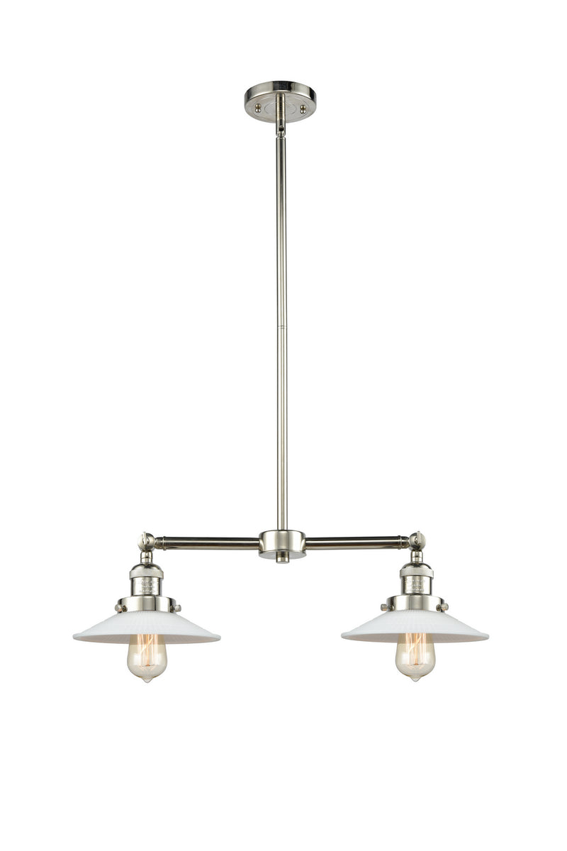 Innovations 209-PN-G1 Two Light Island Pendant, Polished Nickel