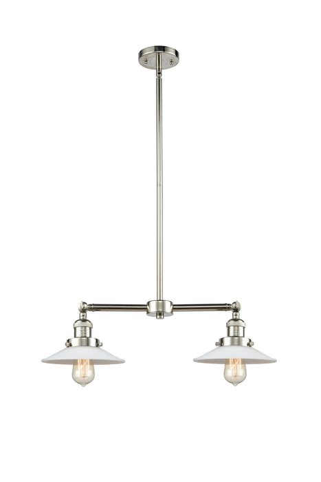 Innovations 209-PN-G1 Two Light Island Pendant, Polished Nickel