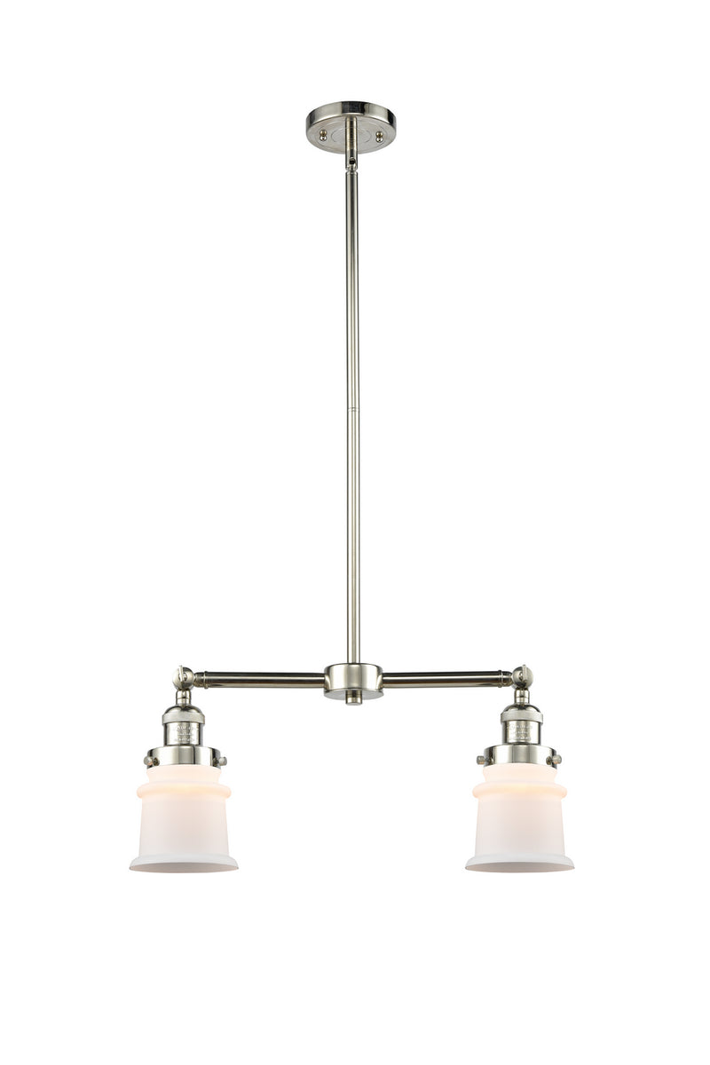 Innovations 209-PN-G181S Two Light Island Pendant, Polished Nickel