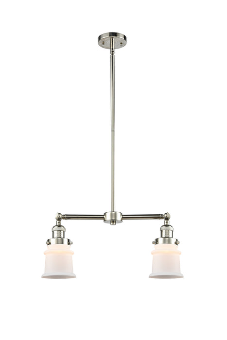 Innovations 209-PN-G181S Two Light Island Pendant, Polished Nickel