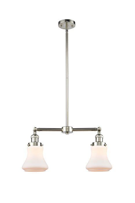 Innovations 209-PN-G191 Two Light Island Pendant, Polished Nickel
