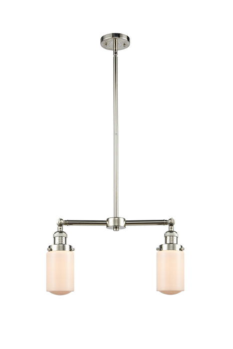 Innovations 209-PN-G311 Two Light Island Pendant, Polished Nickel