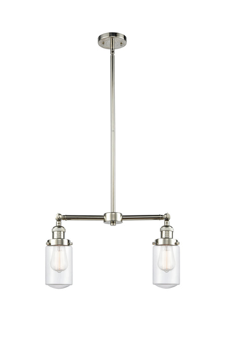 Innovations 209-PN-G312 Two Light Island Pendant, Polished Nickel