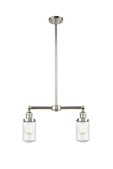 Innovations 209-PN-G314 Two Light Island Pendant, Polished Nickel