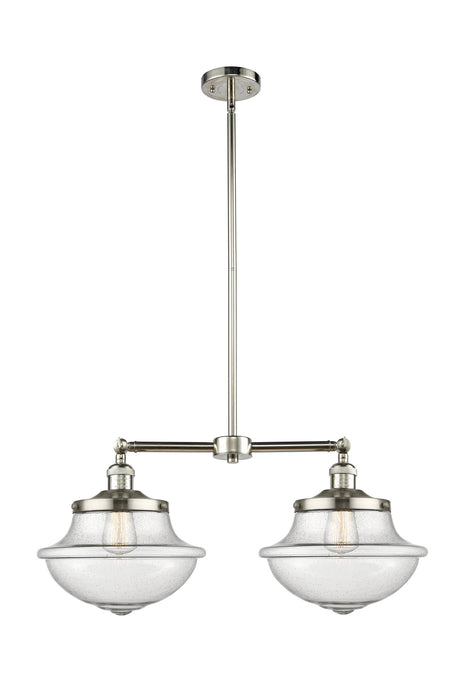 Innovations 209-PN-G544 Two Light Island Pendant, Polished Nickel