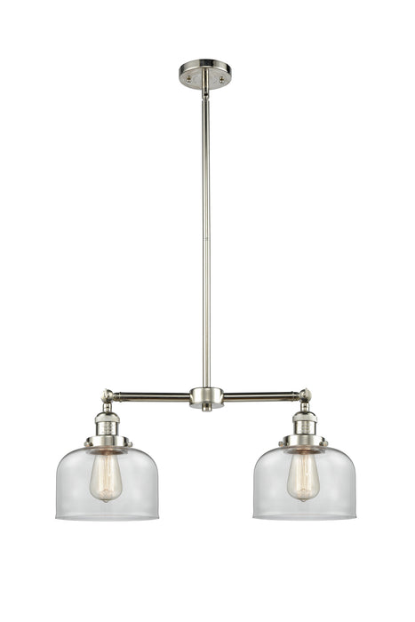 Innovations 209-PN-G72 Two Light Island Pendant, Polished Nickel