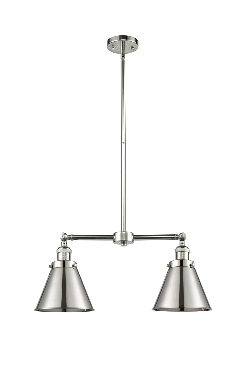 Innovations 209-PN-M13-PN Two Light Island Pendant, Polished Nickel