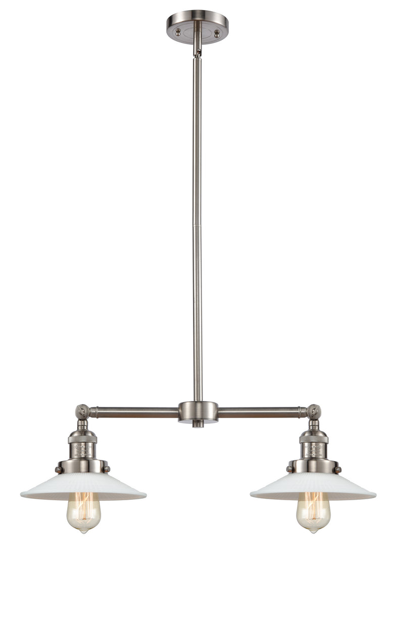 Innovations 209-SN-G1 Two Light Island Pendant, Brushed Satin Nickel