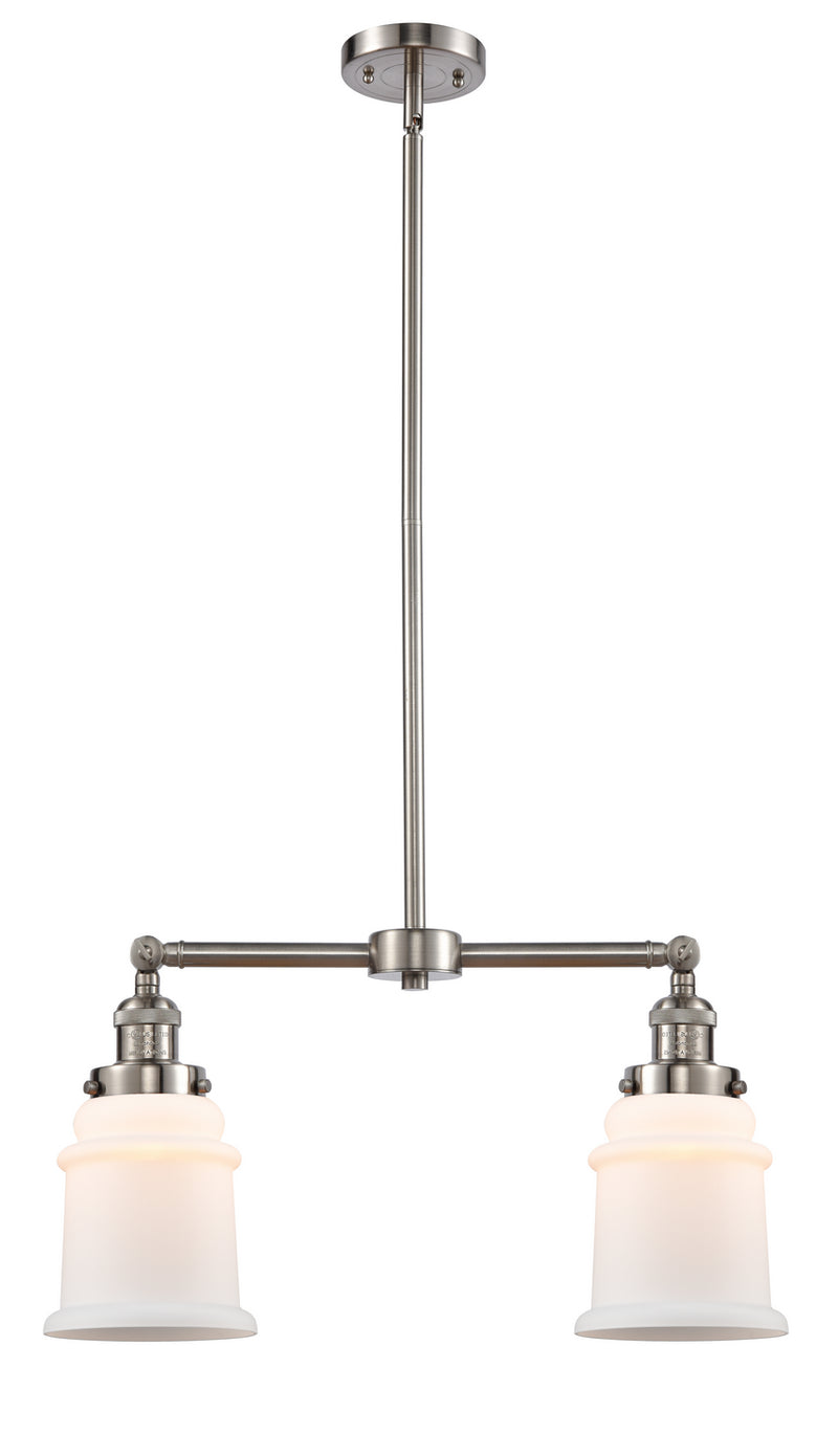 Innovations 209-SN-G181 Two Light Island Pendant, Brushed Satin Nickel