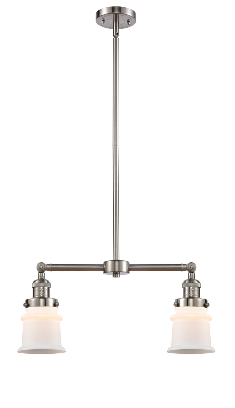 Innovations 209-SN-G181S Two Light Island Pendant, Brushed Satin Nickel