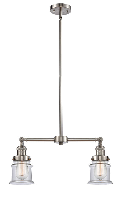 Innovations 209-SN-G182S Two Light Island Pendant, Brushed Satin Nickel