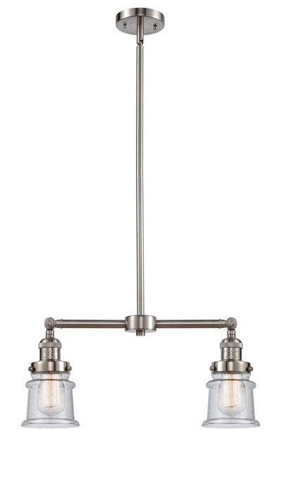 Innovations 209-SN-G184S Two Light Island Pendant, Brushed Satin Nickel