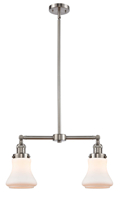 Innovations 209-SN-G191 Two Light Island Pendant, Brushed Satin Nickel