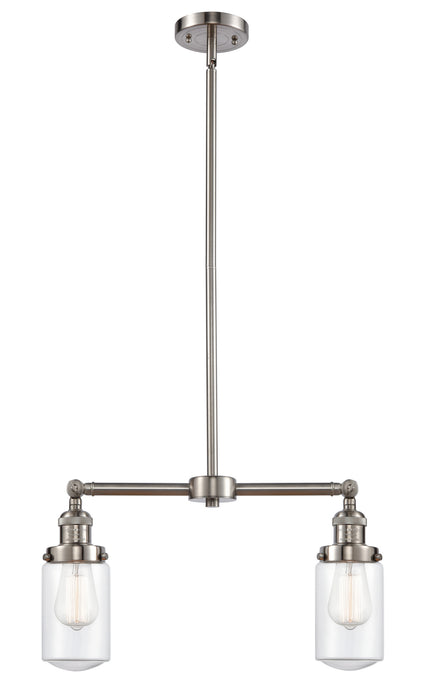 Innovations 209-SN-G312 Two Light Island Pendant, Brushed Satin Nickel