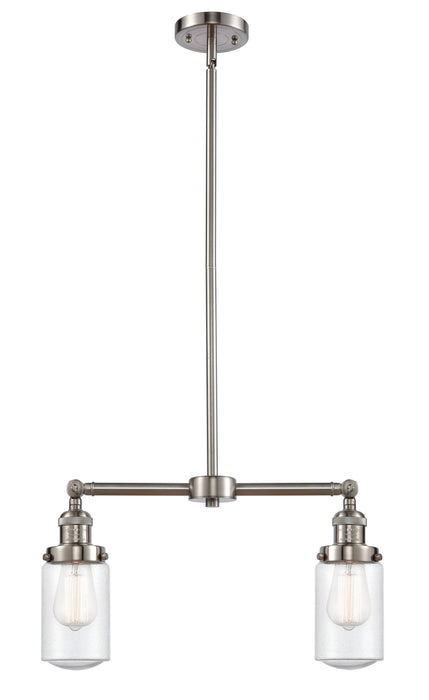 Innovations 209-SN-G314 Two Light Island Pendant, Brushed Satin Nickel